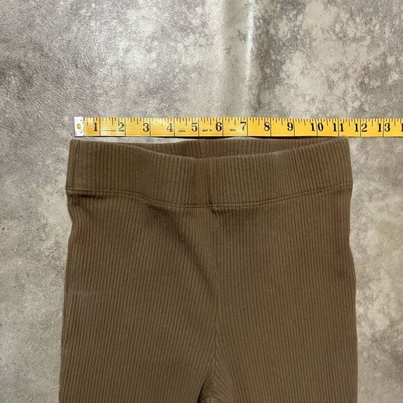 Good American Pants Womens‎ 2 Tan Ribbed Flared Leg Pants Knit Pull On - Picture 2 of 11